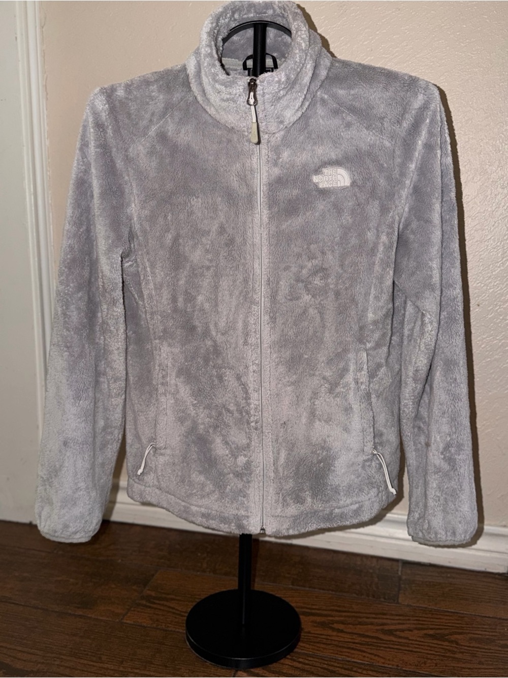 The North Face Light Gray Teddy Fleece Jacket
